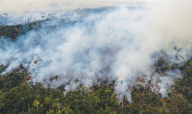 Waterways in Brazil’s Manaus choked by tons of trash