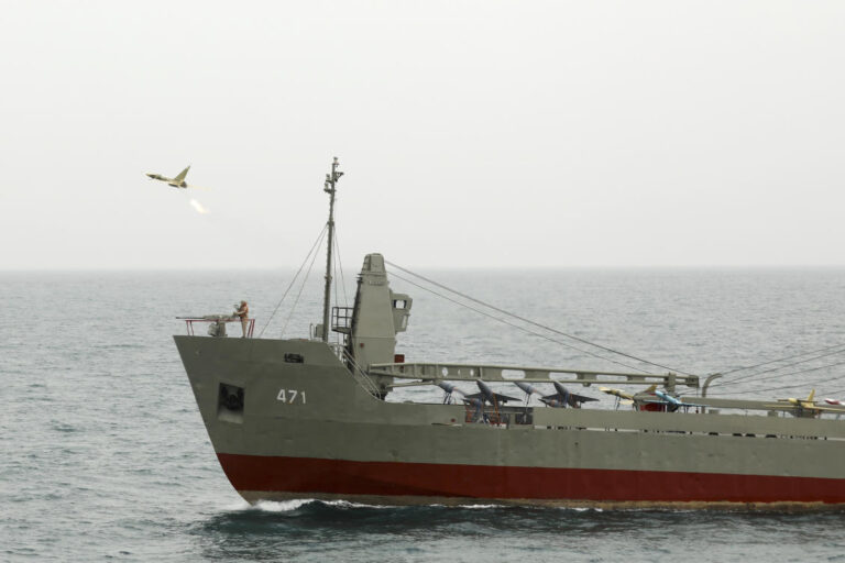 Iran unveils naval drone division as Biden tours Mideast