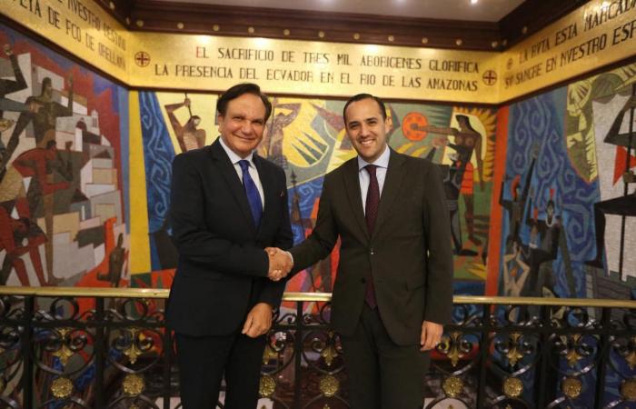 Ecuadorian foreign minister receives Egyptian ambassador in Quito