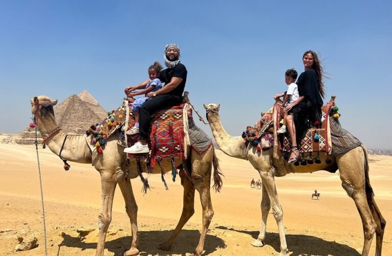 John Legend and Chrissy Teigen visit ‘majestic pyramids’ in Egypt