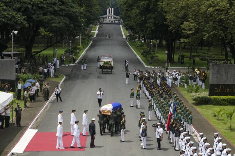 Ex-Philippine leader and democracy defender Fidel Ramos is buried