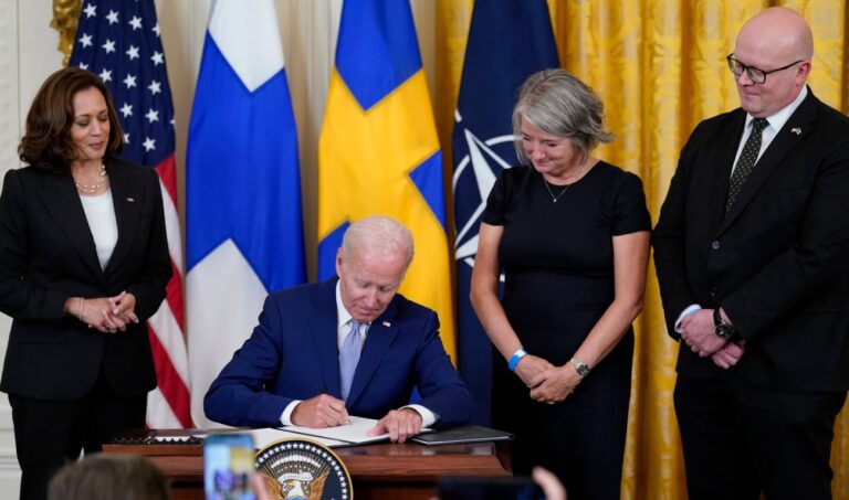 Biden formalizes US support for Finland, Sweden joining NATO