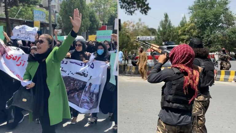 Taliban violently disperse rare women’s protest in Kabul