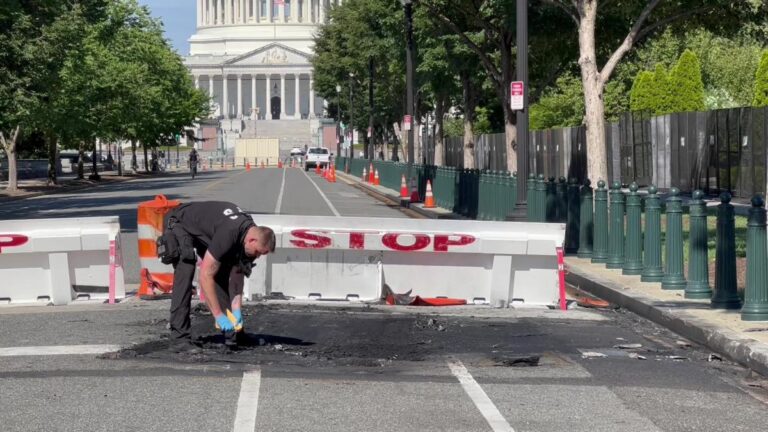Man dies after crashing car, firing gunshots near US Capitol