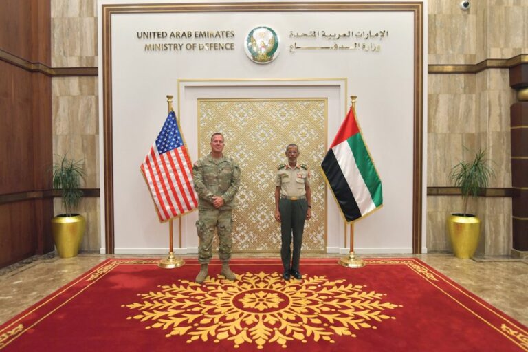 Head of US Central Command visits UAE Armed Forces chief of staff in Abu Dhabi