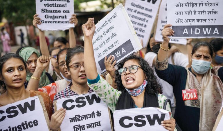 Indian women protest release of men jailed for gang rape
