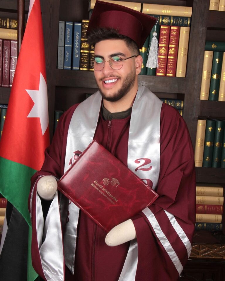 Horrifically injured Jordanian boy graduates from high school