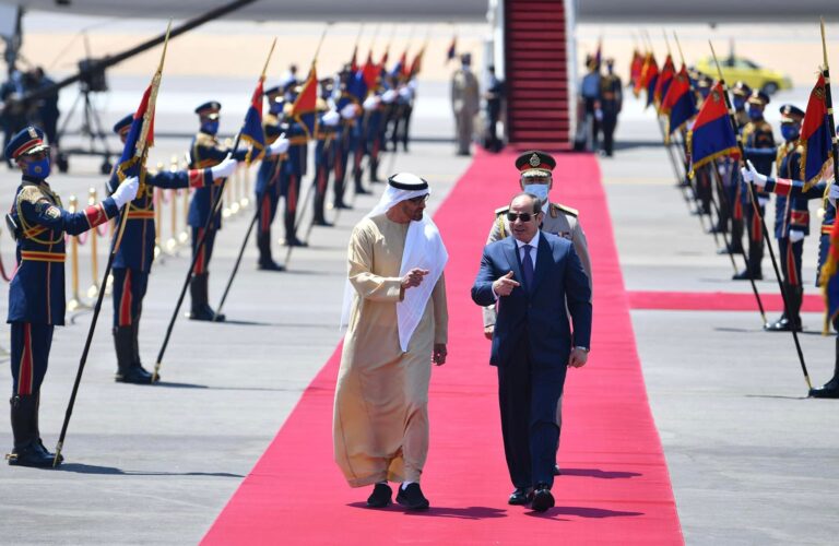 UAE president arrives in Al Alamein City, discusses Arab unity with Egyptian counterpart