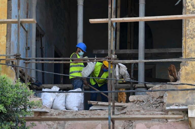 Ancient glass shattered in Beirut blast restored, on display in London
