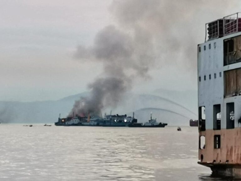 Philippine ferry carrying 82 people catches fire: 73 rescued