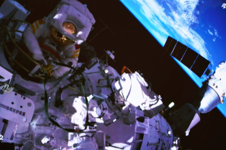 Chinese astronauts go on spacewalk from new station