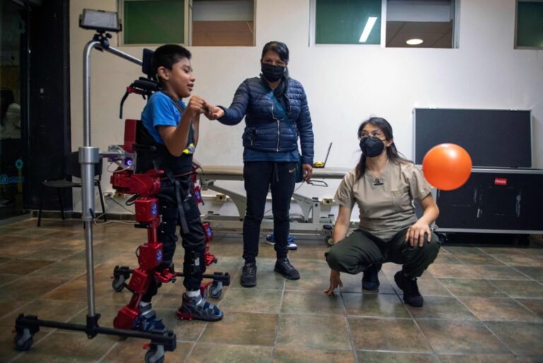 Robotic suit gives paralyzed children gift of walking