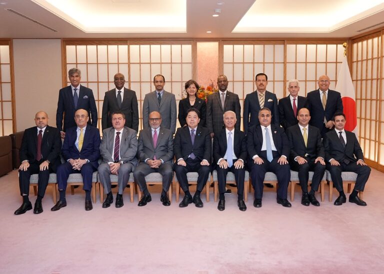 Council of Arab Ambassadors in Japan visit foreign minister Hayashi