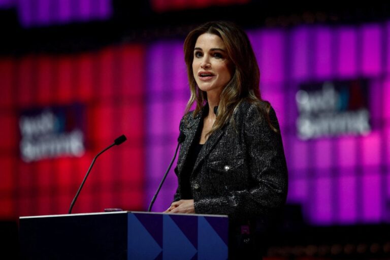 Jordan’s Queen Rania highlights differing treatment of refugees in speech at Web Summit in Lisbon